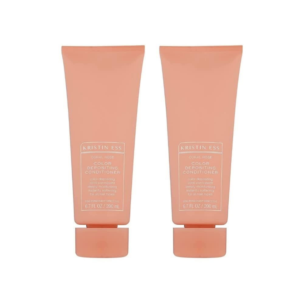 NWT 》2×《 KRISTIN ESS COLOR DEPOSITING CONDITIONERS: CORAL ROSE!